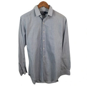 BF788 Mens POLO Ralph Lauren WAKE Designer Striped Button Front Shirt S